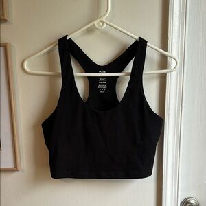 MATE Black Racerback Crop Tank